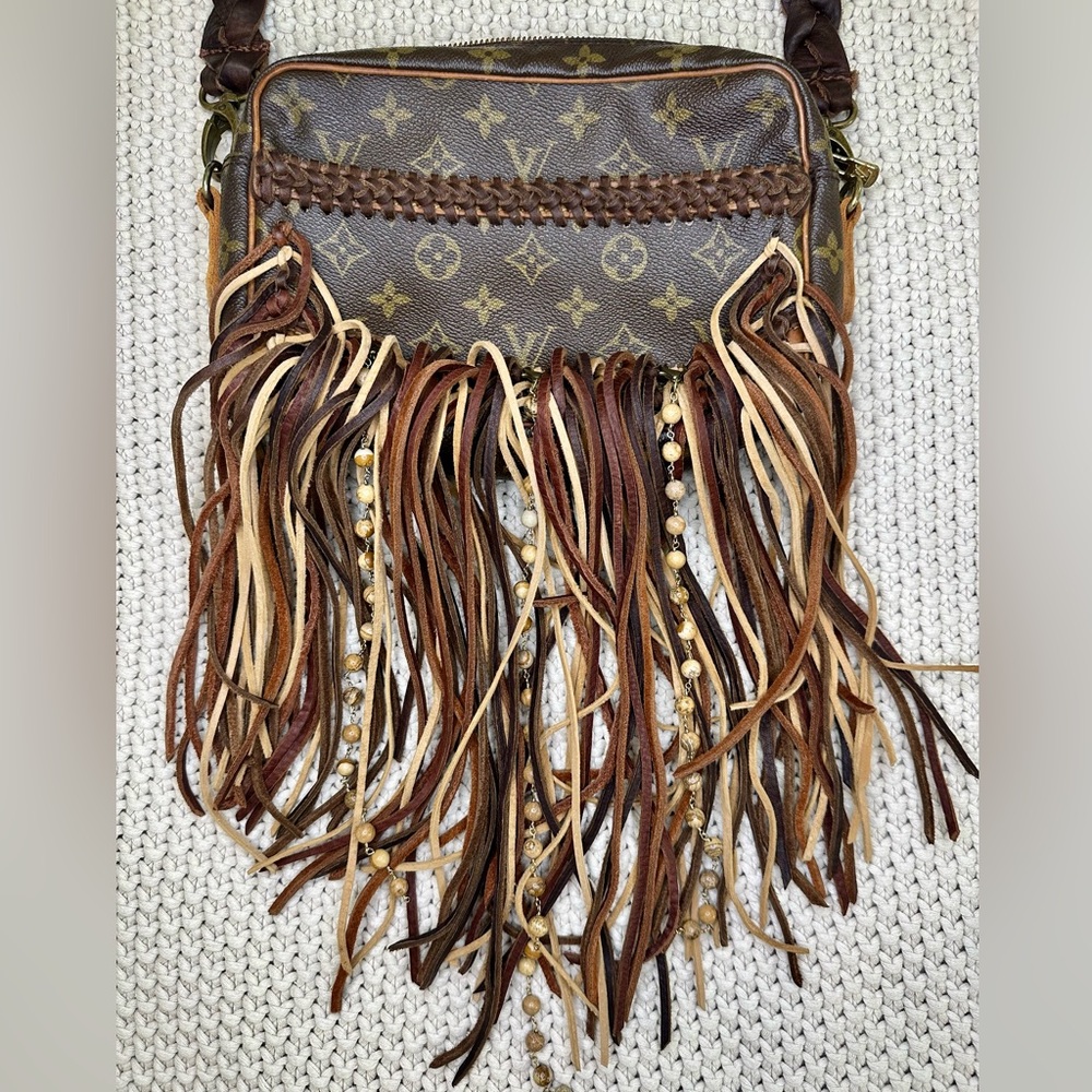 👜 Vintage Boho Bag LV Monogram Riviera Crossbody with fringe - FREE SHIPPING